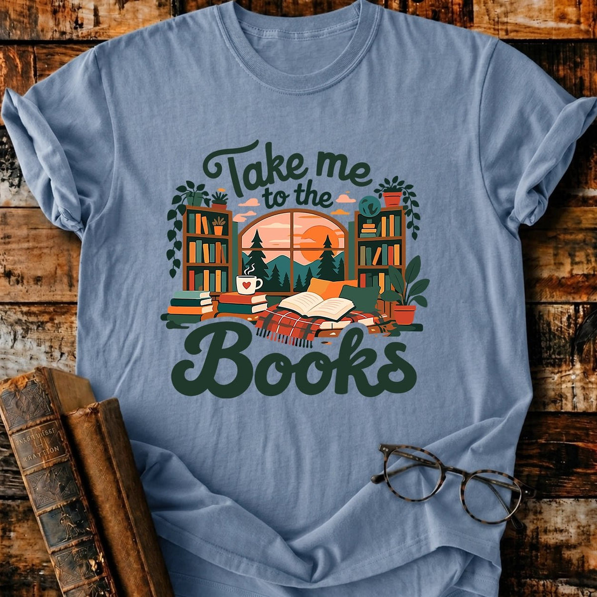 Take Me To The Books T-Shirt - BookMuseClub