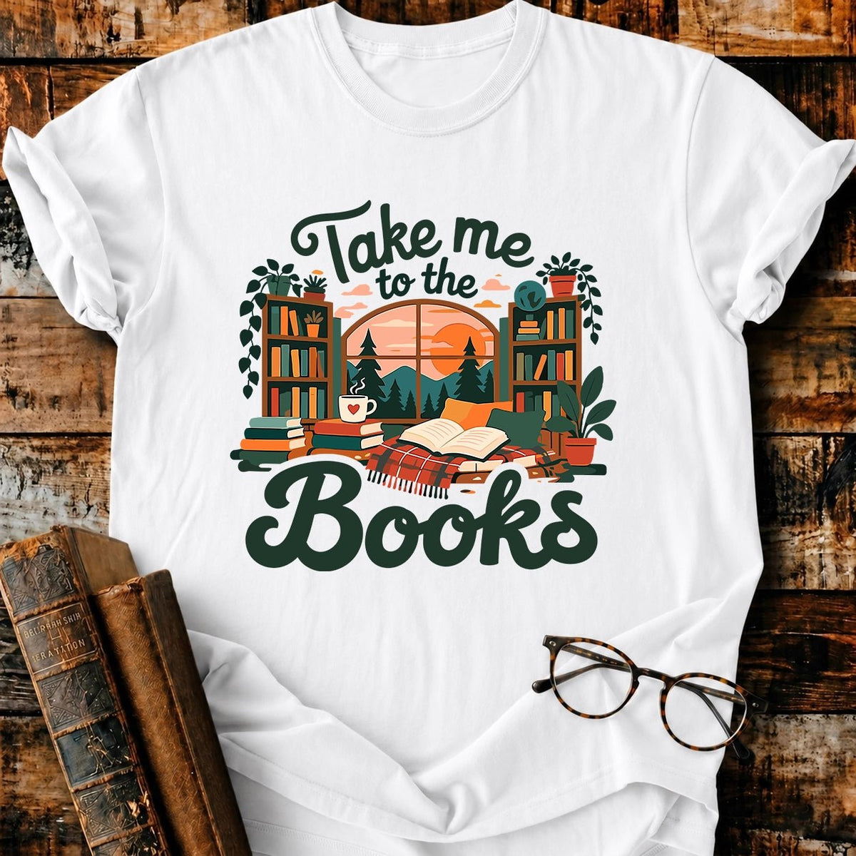 Take Me To The Books T-Shirt - BookMuseClub