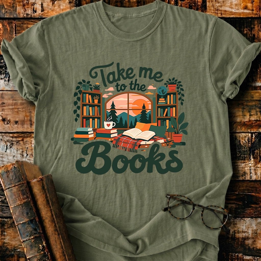 Take Me To The Books T-Shirt - BookMuseClub