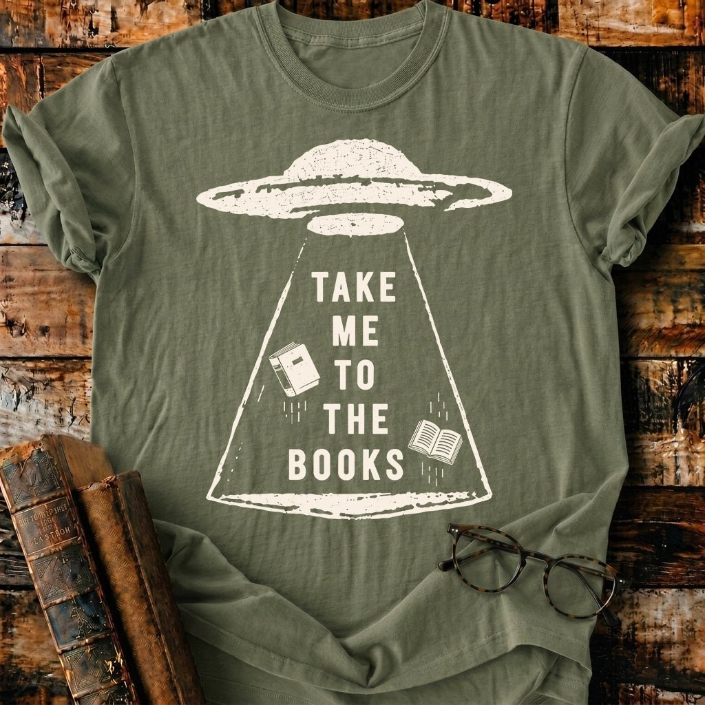 Take Me To The Books T-Shirt - BookMuseClub