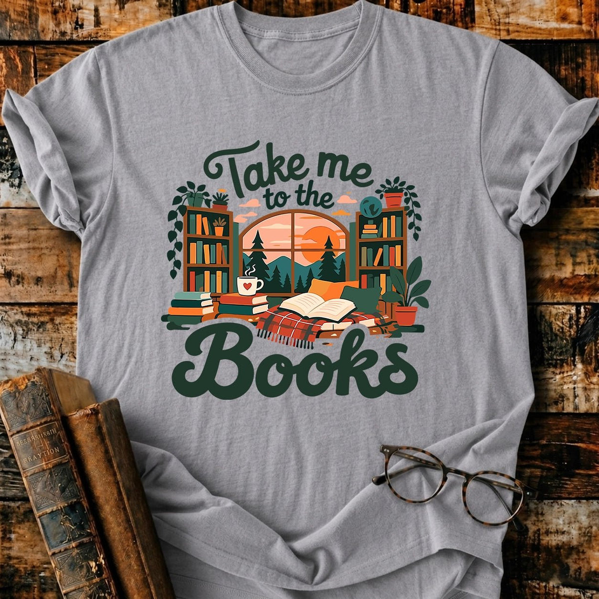 Take Me To The Books T-Shirt - BookMuseClub