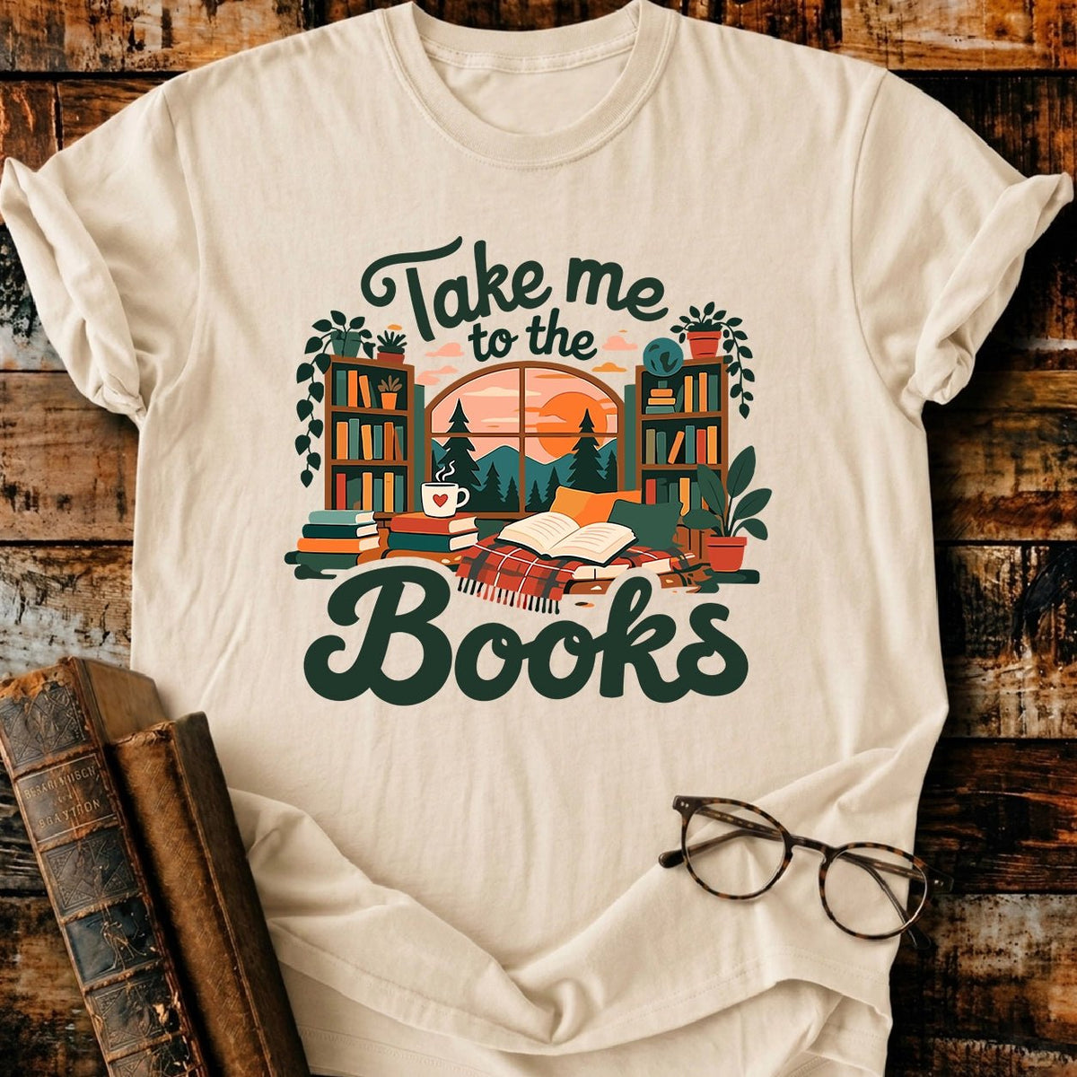 Take Me To The Books T-Shirt - BookMuseClub
