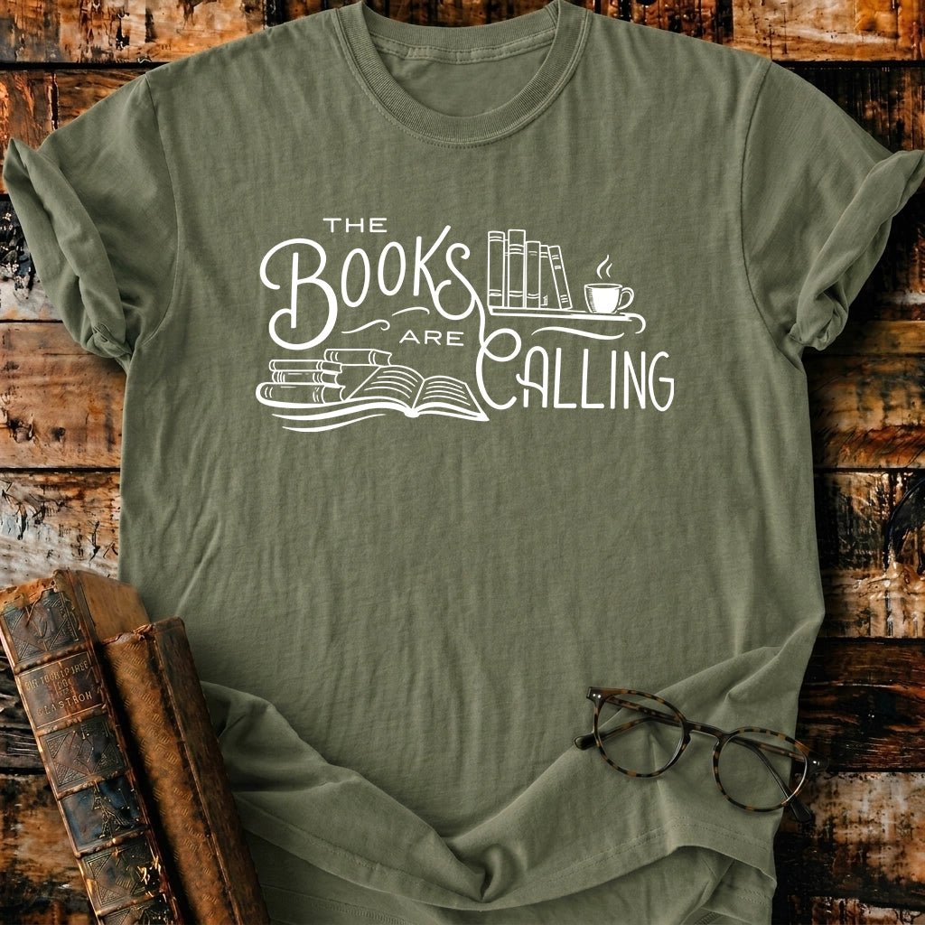 The Books Are Calling T-Shirt - BookMuseClub