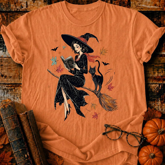 Witch Reading T-Shirt - BookMuseClub